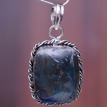 green fluorite 925 sterling silver overlay pendant 45×24 mm