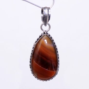 tiger eye 925 sterling silver overlay pendant 45 x 18 mm