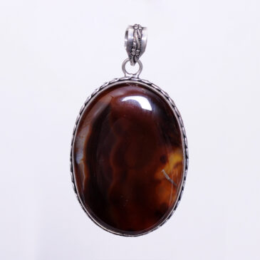 mookaite 925 sterling silver overlay pendant 59 x 35 mm