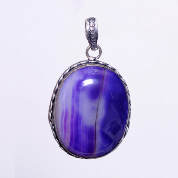 purple lace agate 925 sterling silver overlay pendant 53 x 31 mm