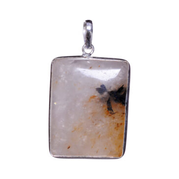 onyx 925 sterling silver overlay pendant 45 x 25 mm