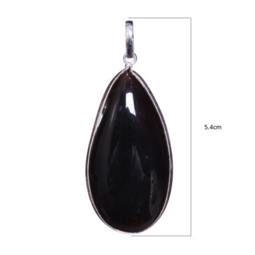 brown dyed agate 925 sterling silver overlay pendant 54 x 22 mm