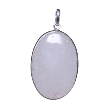white quartz 925 sterling silver overlay pendant 54 x 28 mm