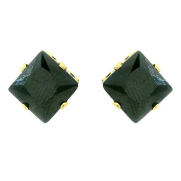 Black Color Cubic Zircon stone square shape earrings