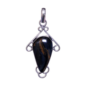 sodalite 925 sterling silver overlay pendant 55 x 27 mm