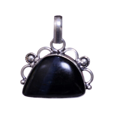 black lace agate 925 sterling silver overlay pendant 34 x 29 mm