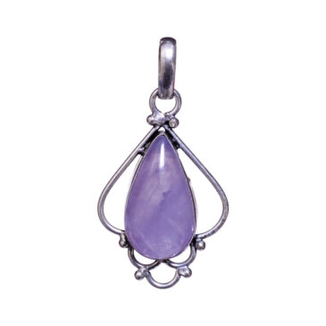 Amethyst gemstone Studded pendant In .925 Silver Overlay