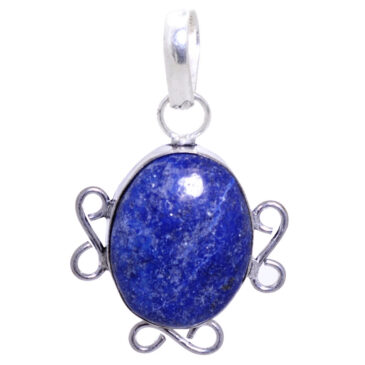 sodalite gemstone pendant in 925 sterling silver overlay metal