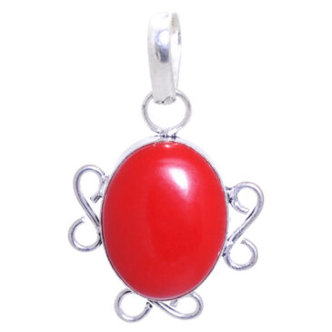 red jasper gemstone pendant in 925 sterling silver overlay metal