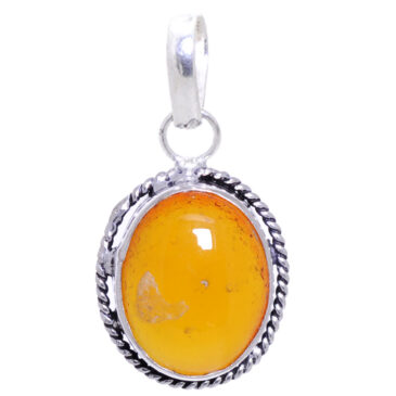 yellow quartz gemstone pendant in 925 sterling silver overlay metal
