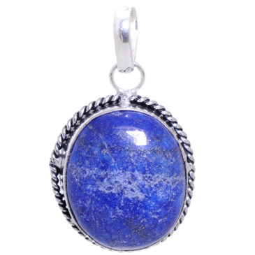sodalite gemstone pendant in 925 sterling silver overlay metal