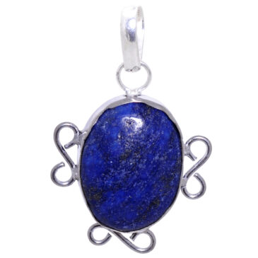 lapis lazuli gemstone pendant in 925 sterling silver overlay metal