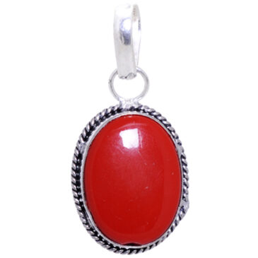 red jasper gemstone pendant in 925 sterling silver overlay metal