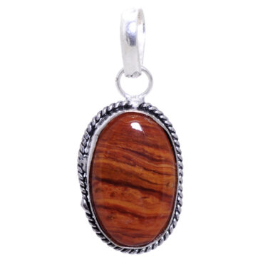 tiger’s eye gemstone pendant in 925 sterling silver overlay metal