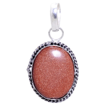 sun Sitara gemstone pendant in 925 sterling silver overlay metal