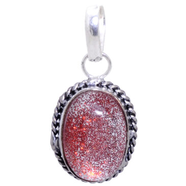 sun Sitara gemstone pendant in 925 sterling silver overlay metal