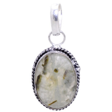 onyx gemstone pendant in 925 sterling silver overlay metal