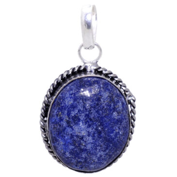 lapis lazuli gemstone pendant in 925 sterling silver overlay metal