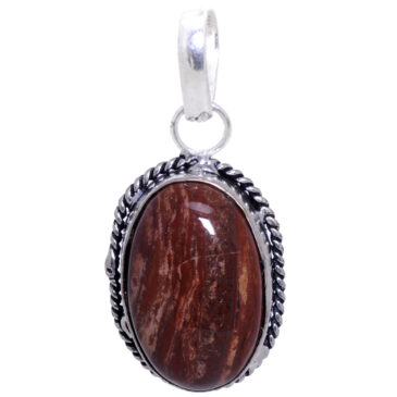 mookaite gemstone pendant in 925 sterling silver overlay metal