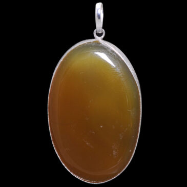 onyx gemstone pendant in 925 sterling silver overlay metal