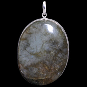 Labradorite gemstone pendant in 925 sterling silver overlay metal