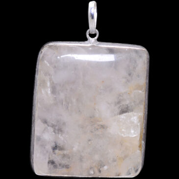 rose quartz gemstone pendant in 925 sterling silver overlay metal