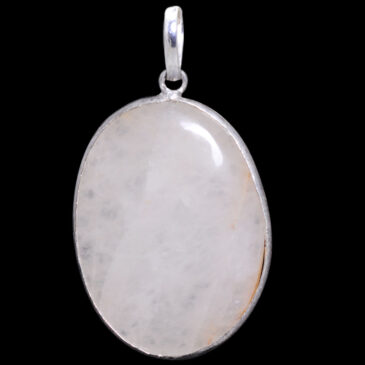 rose quartz gemstone pendant in 925 sterling silver overlay metal