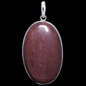 maroon jasper gemstone pendant in 925 sterling silver overlay metal