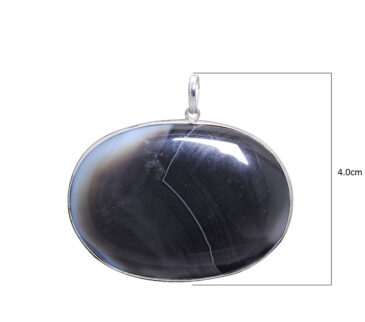 agate (chalcedony) gemstone pendant