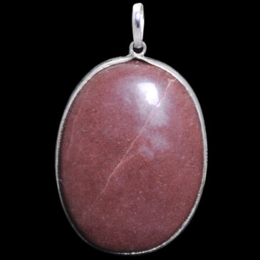maroon jasper gemstone pendant in 925 sterling silver overlay metal