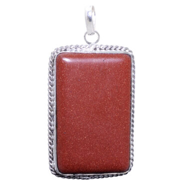 sun Sitara gemstone pendant in 925 sterling silver overlay metal