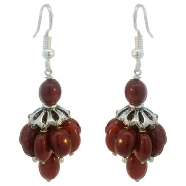 Ruby Gemstone Earrings Made In .925 Sterling Silver