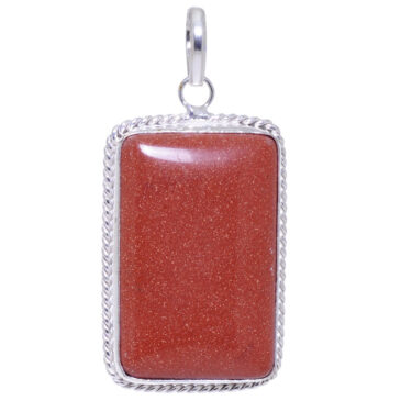 sun Sitara gemstone pendant in 925 sterling silver overlay metal