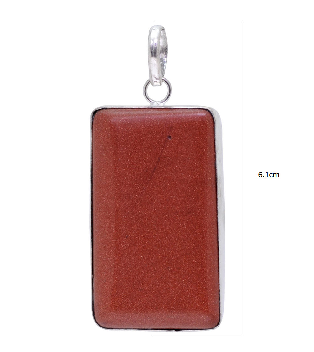 golden sun Sitara gemstone pendant in 925 sterling silver overlay metal - Image 3