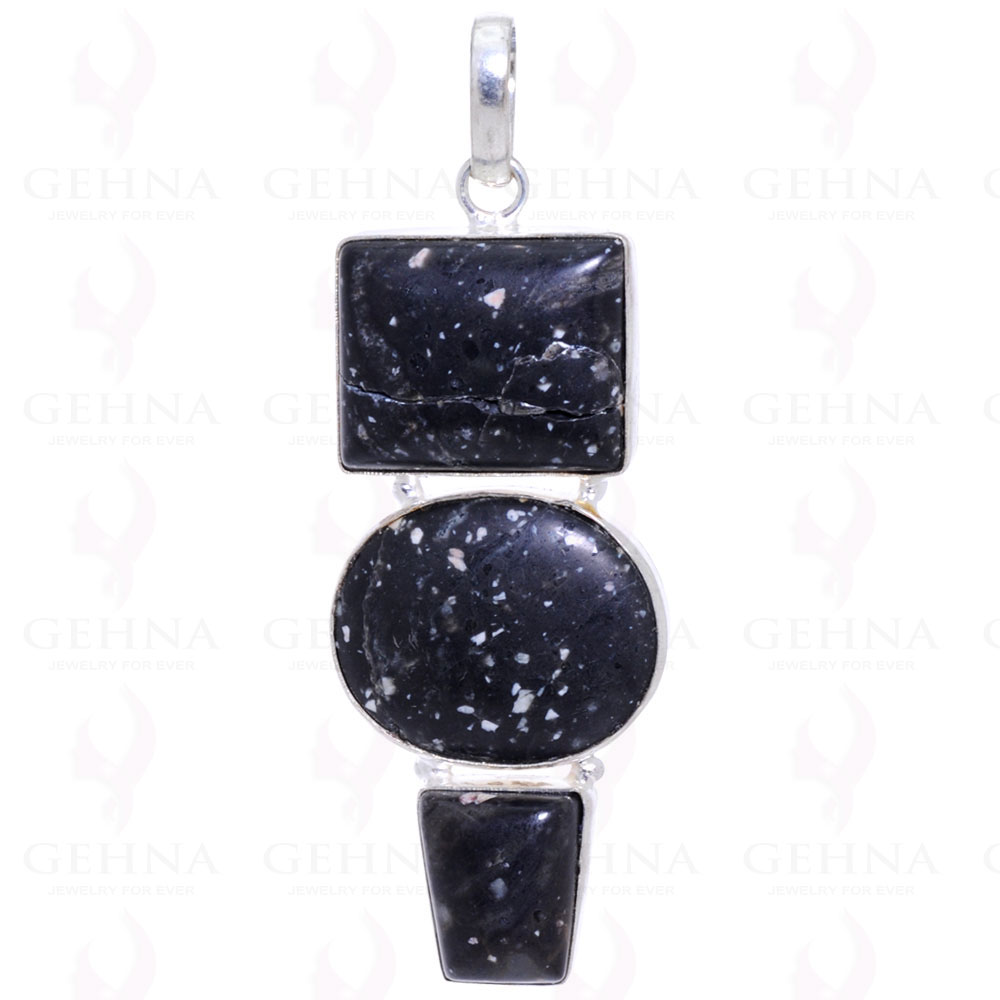 Obsidian Gemstone Pendant In 925 Sterling Silver Overlay Metal GP2075