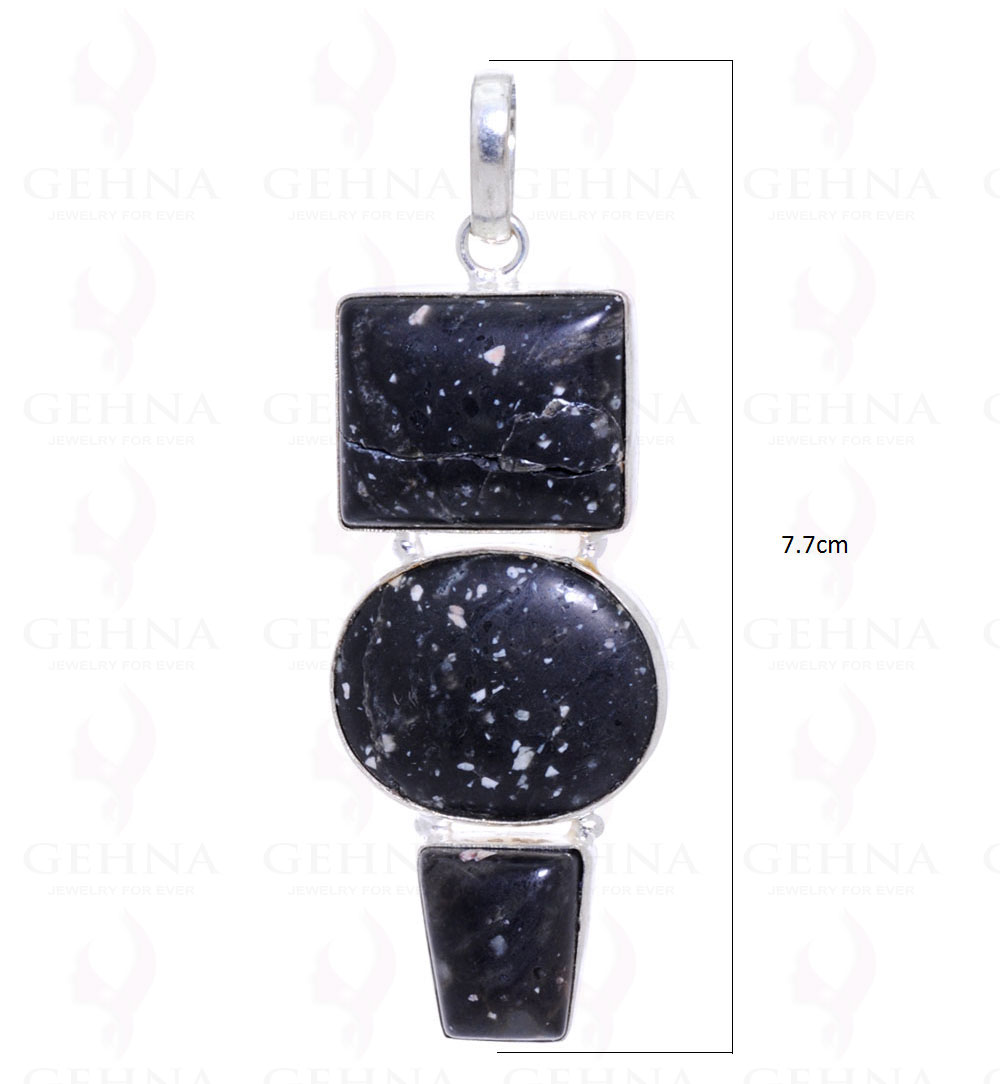 Obsidian Gemstone Pendant In 925 Sterling Silver Overlay Metal GP2075