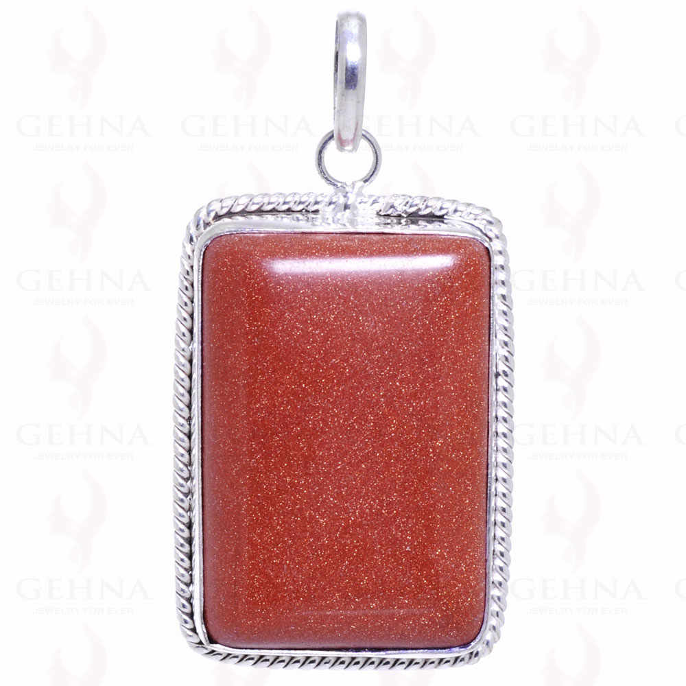 Golden Sun Sitara Gemstone Pendant In 925 Sterling Silver Overlay Metal GP2129