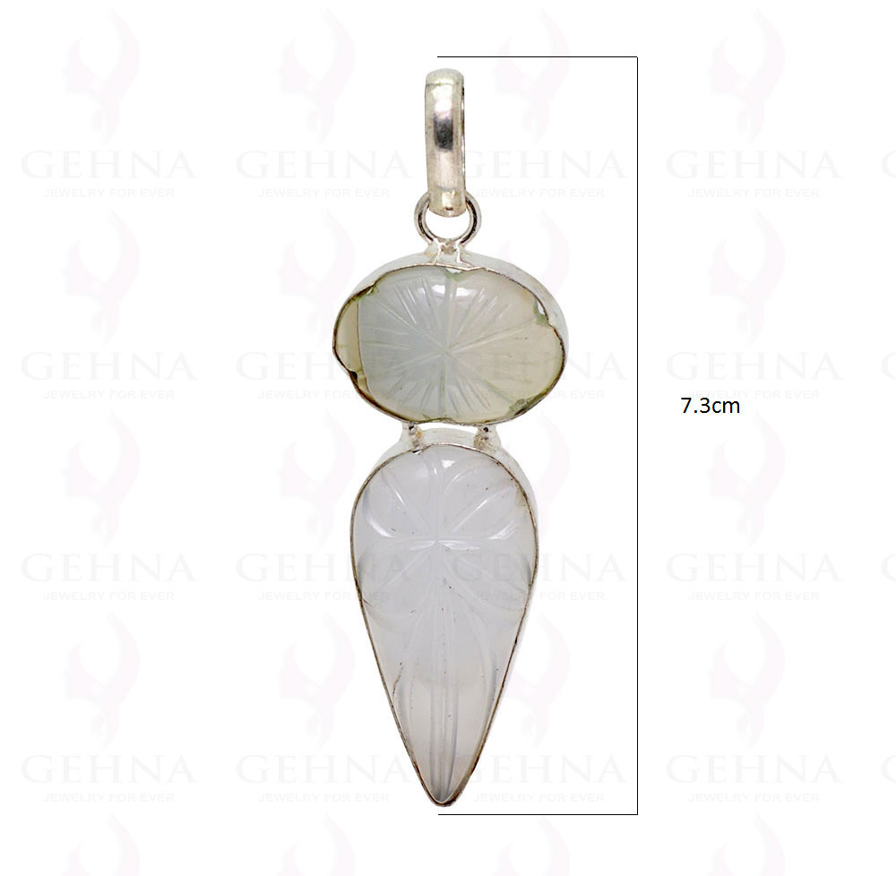 White Onyx .925 Sterling Silver Overlay Pendant GP2221