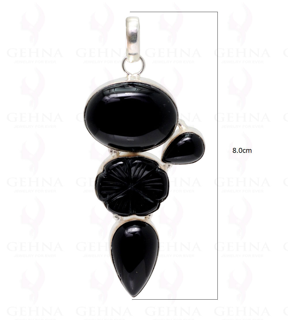 Black Onyx .925 Sterling Silver Overlay Pendant GP2277