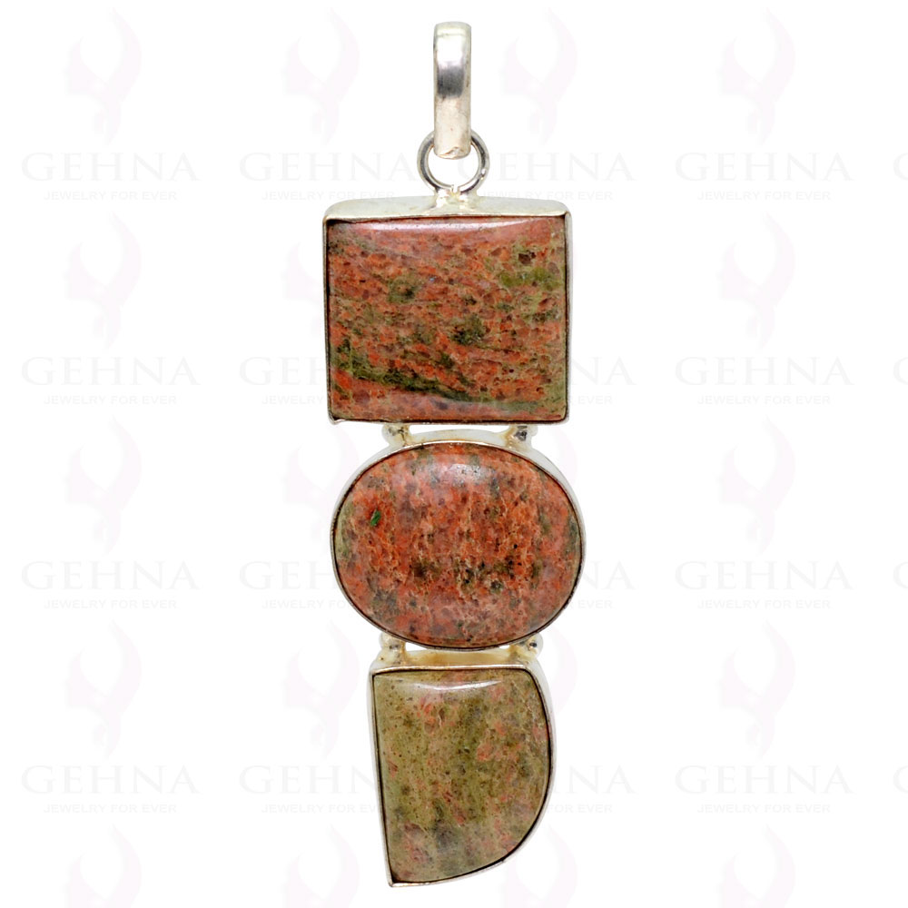 Jasper Gemstone Pendant In .925 Silver Overlay GP2292