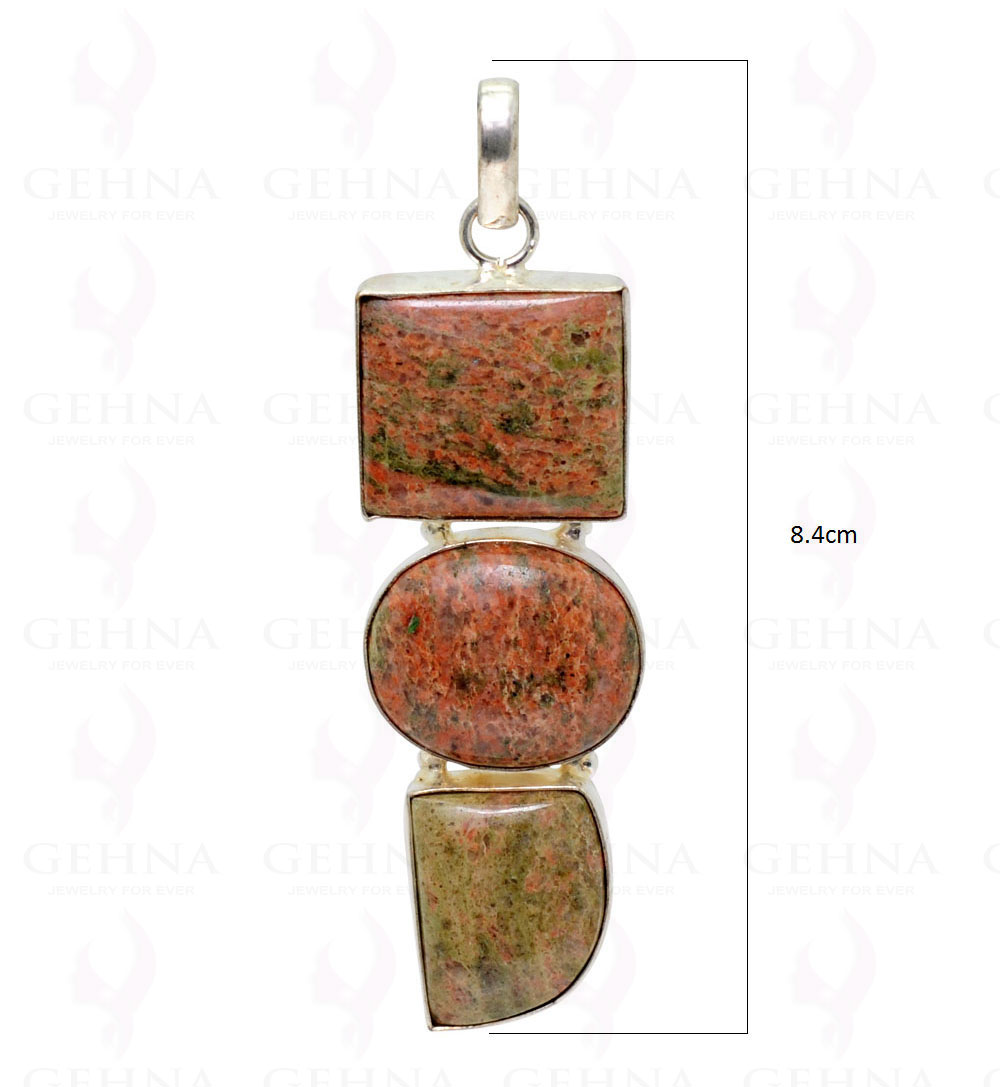 Jasper Gemstone Pendant In .925 Silver Overlay GP2292