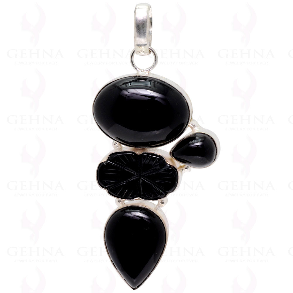 Black Onyx .925 Sterling Silver Overlay Pendant GP2294