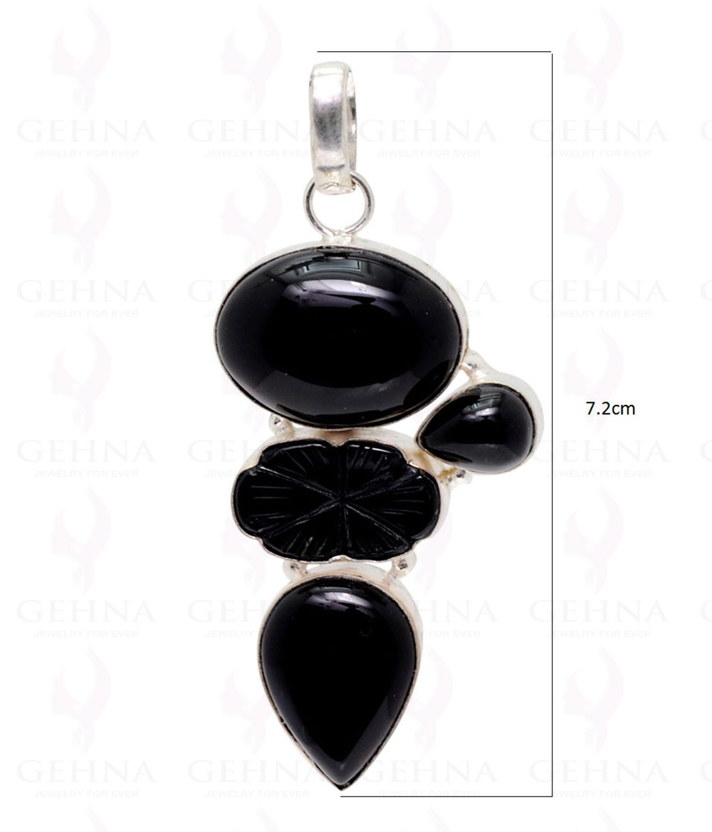 Black Onyx .925 Sterling Silver Overlay Pendant GP2294