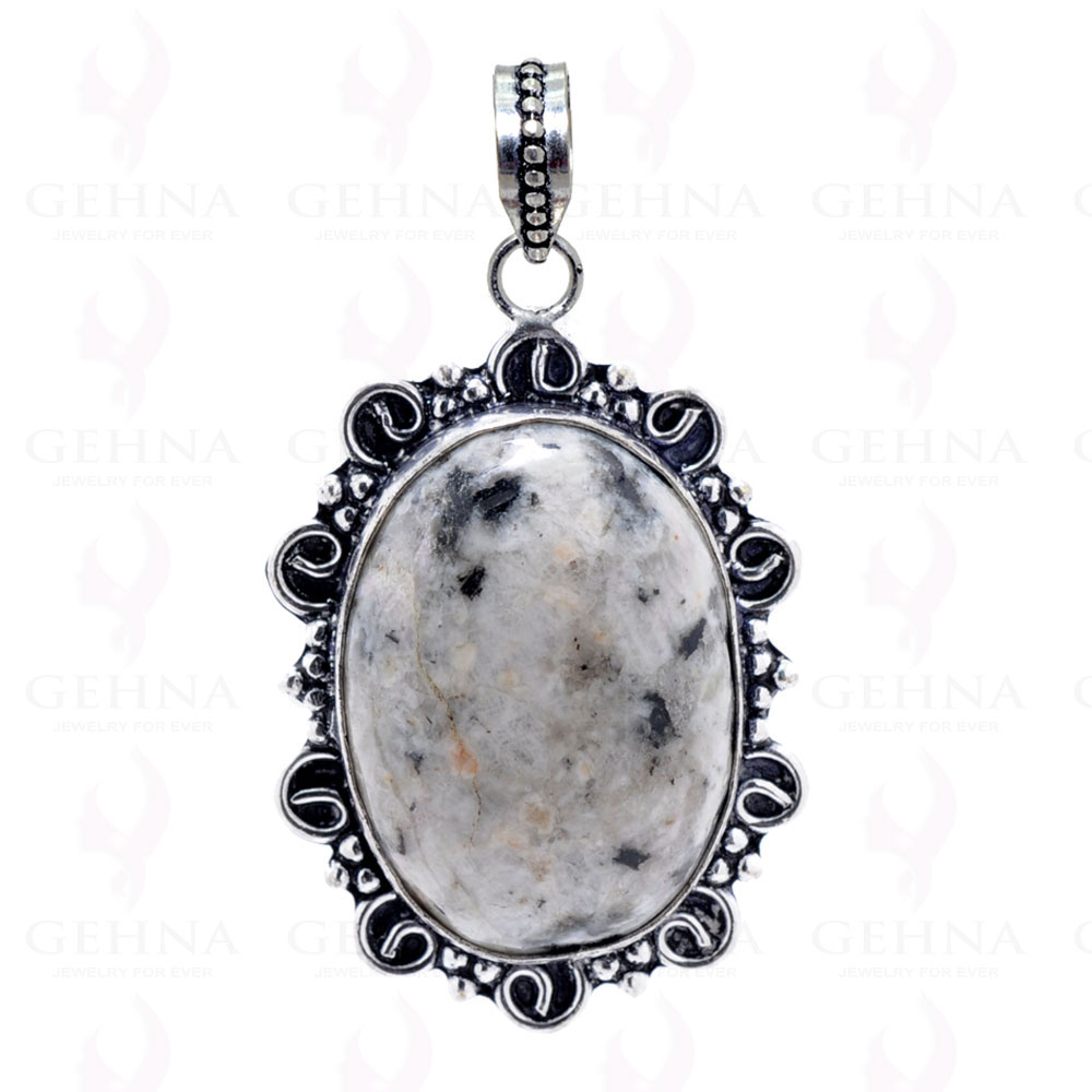 Dendritic Gemstone Handmade Pendant In 925 Sterling Silver Overlay GP2338
