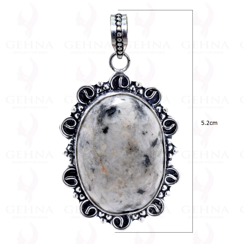 Dendritic Gemstone Handmade Pendant In 925 Sterling Silver Overlay GP2338