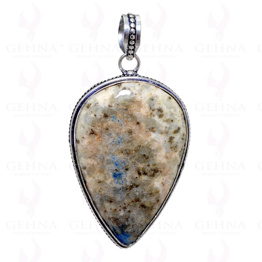 Dalmatian Gemstone Pendant In 925 Sterling Silver Overlay GP2351
