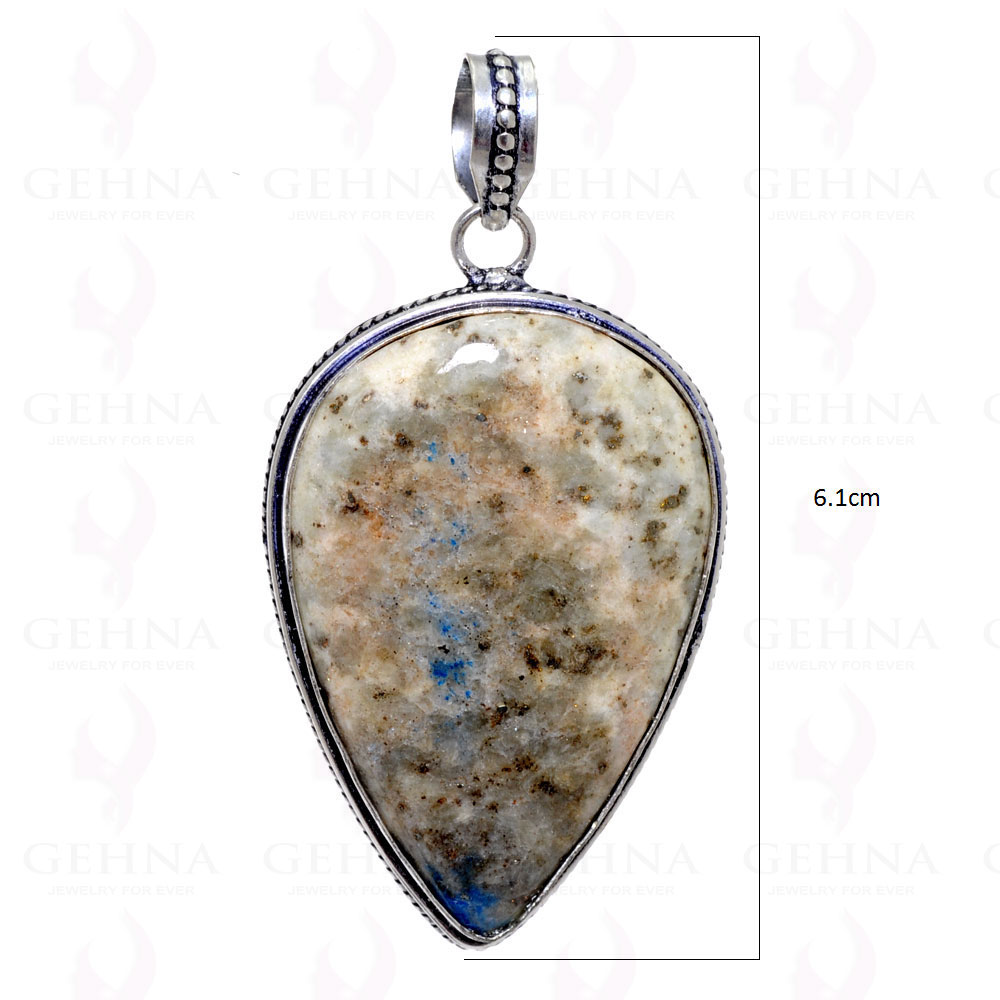Dalmatian Gemstone Pendant In 925 Sterling Silver Overlay GP2351