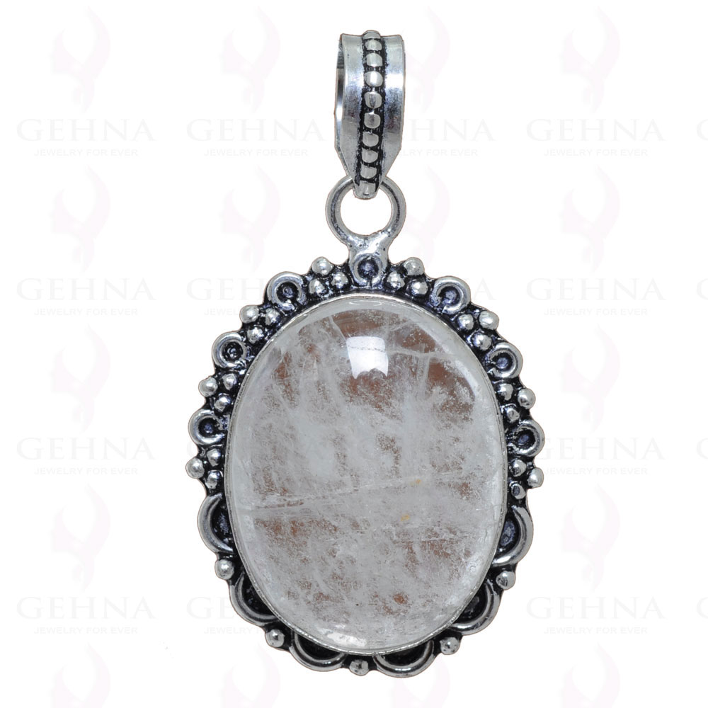 Rock-Crystal Pendant In 925 Sterling Silver Overlay GP2370