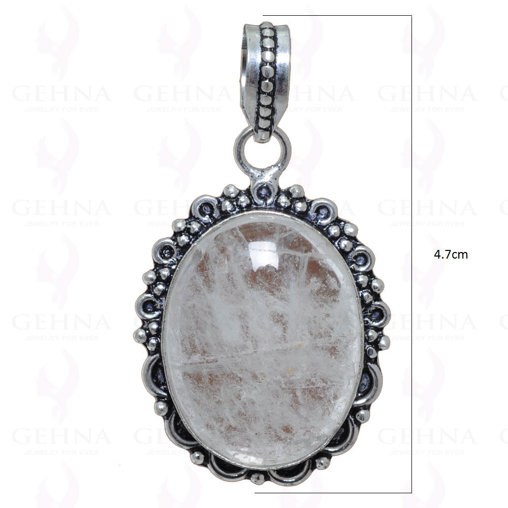 Rock-Crystal Pendant In 925 Sterling Silver Overlay GP2370