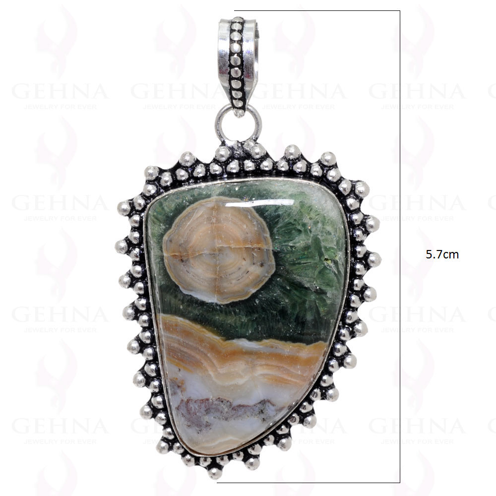 Agate Pendant In 925 Sterling Silver Overlay GP2375